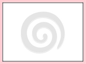 Pink frame isolated on white background photo