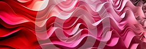 Pink and fuchsia waves and ruffles - abstract background,