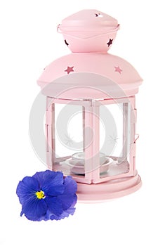 Pink garden lantern