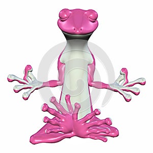 Rosa lagarto meditación 