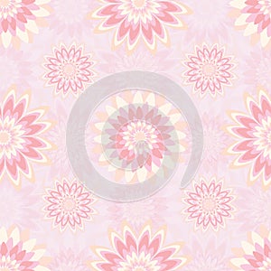 Pink geo allover flower gradient seamless print background design