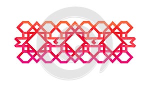 Pink Geometric Ornamental Pattern Vector, vector design Generative AI