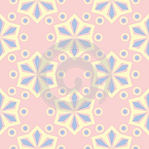 Pink geometric seamless background. Multi colored pattern