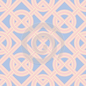 Pink geometric seamless background. Multi colored pattern