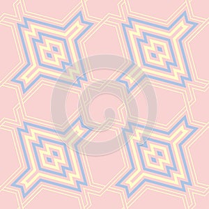 Pink geometric seamless background. Multi colored pattern