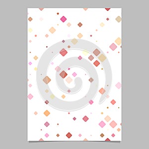 Pink geometrical diagonal square pattern background brochure template