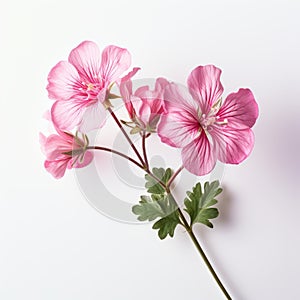 Pink Geranium Flower: Classic Still Life Composition With A Modern Twist