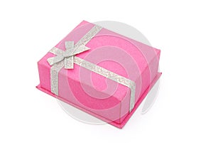 Pink gift box closed