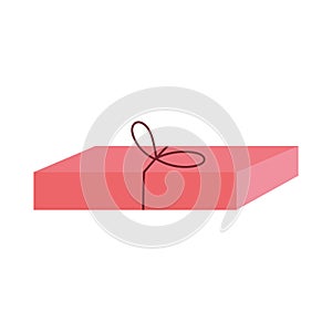 pink gift box surprise party icon white background