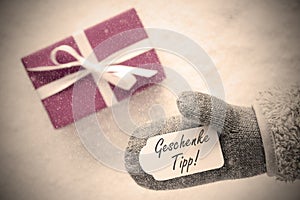 Pink Gift, Glove, Geschenke Tipp Means Gift Tip, Instagram Filter photo