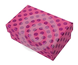 Pink giftbox with purple spots