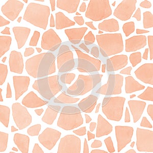 Pink giraffe spots dark watercolor seamless pattern