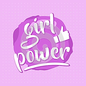 Pink girl power poster