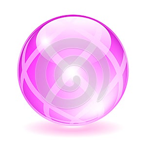 Pink glass orb