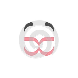 pink glasses sunglasses logo vector icon