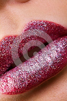 Pink Glitter Lipstick