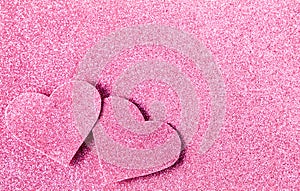 Pink glitter shiny abstract valentine's day
