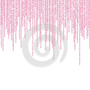 Pink glitter sparkle on a transparent background. Rose Gold Vibrant background with twinkle lights. Vector illustration