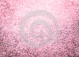 Pink glitter winter christmas background