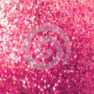 Pink glitters on a soft blurred background. EPS 8