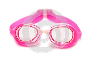 Pink goggles for swimming
