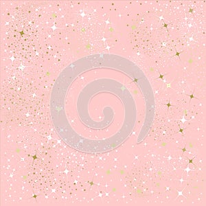 Pink and gold abstract background for the Holiday Season