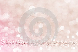 Pink gold, pink bokeh,circle abstract light background,Pink Gold shining lights, sparkling glittering Valentines day,women day or photo