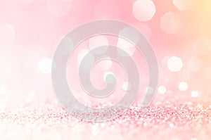 Pink gold, pink bokeh,circle abstract light background,Pink Gold shining lights, sparkling glittering Valentines day,women day or photo