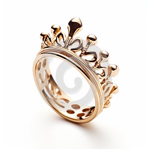 Pink Gold Crown Ring - Meticulously Designed And Award-winning