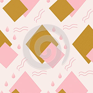 Pink and gold elegant geometri pattern