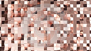 pink gold geometric block abstract background 3D rendering. photo