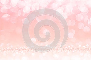 Pink gold, pink bokeh, circle abstract light background,