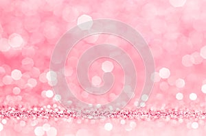 Pink gold, pink bokeh,circle abstract light background,Pink Gold shining lights, sparkling glittering Valentines day,women day or