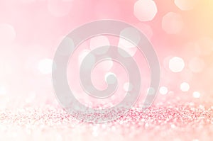 Pink gold, pink bokeh,circle abstract light background,Pink Gold shining lights, sparkling glittering Valentines day,women day or