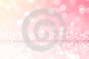 Pink gold, pink bokeh,circle abstract light background,Pink Gold shining lights,sparkling glittering Valentines day,women day or e photo