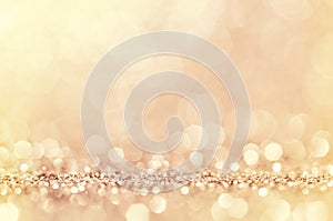 Pink gold, pink bokeh,circle abstract light background,Pink rose shining lights, sparkling glittering Valentines day,women day or