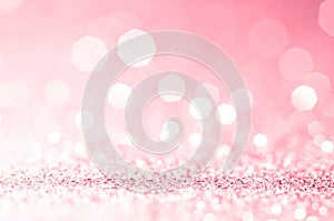 Pink gold, pink rose bokeh,circle abstract light background,Pink Gold shining lights, sparkling glittering Valentines day,women da