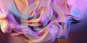 Pink and golden swirls morphing abstract fluid art