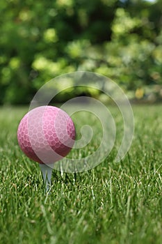 Pink golf ball