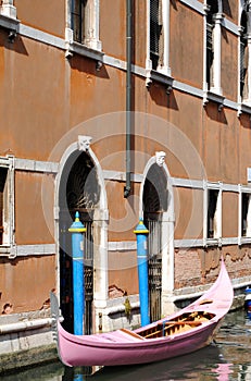 Pink Gondola in Venice photo