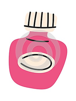 Pink gouache container hand drawn