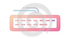 Pink Gradient Keyboard for Modern Digital Devices, vector design Generative AI