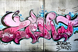 Pink graffiti