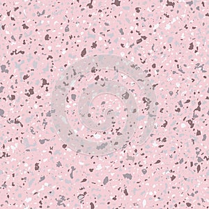 Pink granite coarse grained vector pattern backgound. Seamless backdrop with abstract quartz, feldspar and plagioclase