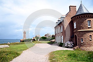 Pink Granite Coast or Cote de Granite Rose in Brittany, France