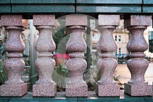 Pink Granite Pillars