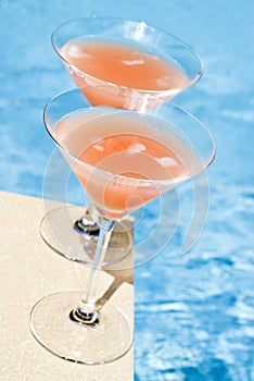 Pink Grapefruit Cocktail by the Pool