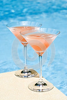 Pink Grapefruit Cocktail by the Pool
