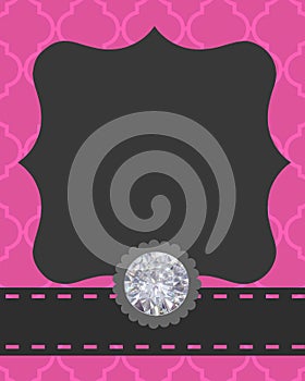 Pink Gray Black and Bling Design