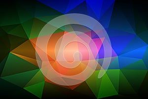 Pink green blue low poly background